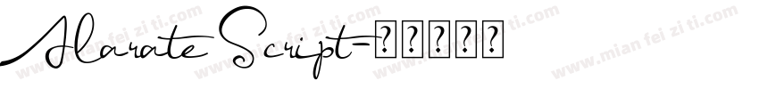 Alarate Script字体转换